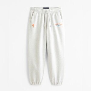 Palm Tree Festival Graphic Gray Sweatpants